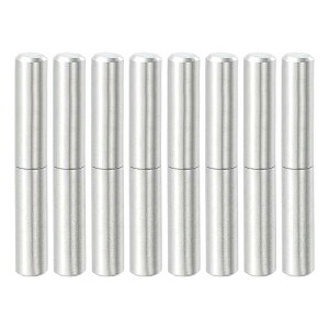 uxcell 8個1-9/16" x 1/4"(L x D)ステンレス鋼溶接可能な取り外し可能なバケットヒンジ メタルゲートスイングドアトレーラーランプ用 シルバー