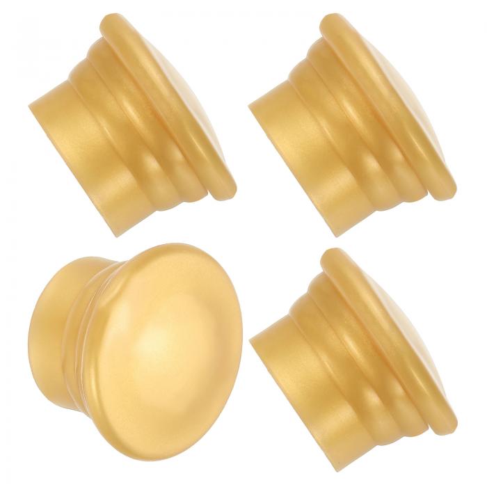 uxcell カーテンロッドエンド、4個セット プラスチック製ドレープレールポールヘッドキャップ ウィンド..