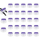 uxcell 25個 アソートカラープラスチックスプリングコードロック ダブルホールスライダートグルクリップエンドストッパーファスナー ドローストリングパラコー...
