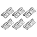 uxcell 溶接可能なフラッグヒンジ 6個入り2-5/8" X1-1/7" 炭素鋼溶接用ドアヒンジ 予め穴が開けられた溶接可能なリフトオフヒンジ 金属ゲートスイングドアトレーラーランプ用