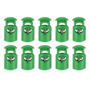 uxcell 10個のプラスチックコードロック、シングルホールスプリングトグルストッパークリップ、ドローストリング、パラコード、バッグ、衣類、手袋のストリングロ...
