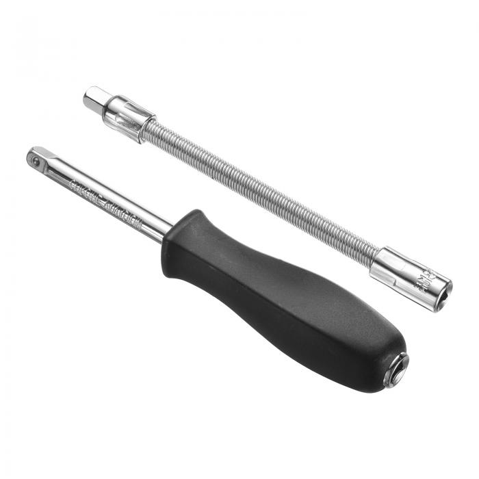 uxcell 1/4" ドライブ スピナーハンドル クロムバナジウム鋼 ドライブソケットセット 1/4" ドライブ ス..