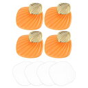 uxcell タオルフック ステンレス壁フック 粘着性 装飾 キッチン ドア キャビネット バスルーム 玄関 廊下 寝室用 オレンジ 4個入り
