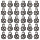 uxcell 40個のプラスチックコードロック、シングルホールスプリングトグルストッパークリップ、ドローストリング、パラコード、バッグ、衣類、手袋のひもロック交換用、グレー(4)