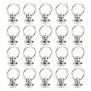 uxcell 20個 ねじ丸頭リベット 7mm プルリングリベットファスナー DIYレザークラフトベルト財布ハンドバッグ用 ねじリベットスタッズ シルバー