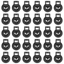 uxcell 40個のプラスチックコードロック、シングルホールスプリングトグルストッパークリップ、ドローストリング、パラコード、バッグ、衣類、手袋のひもロック交換用、黒(4)