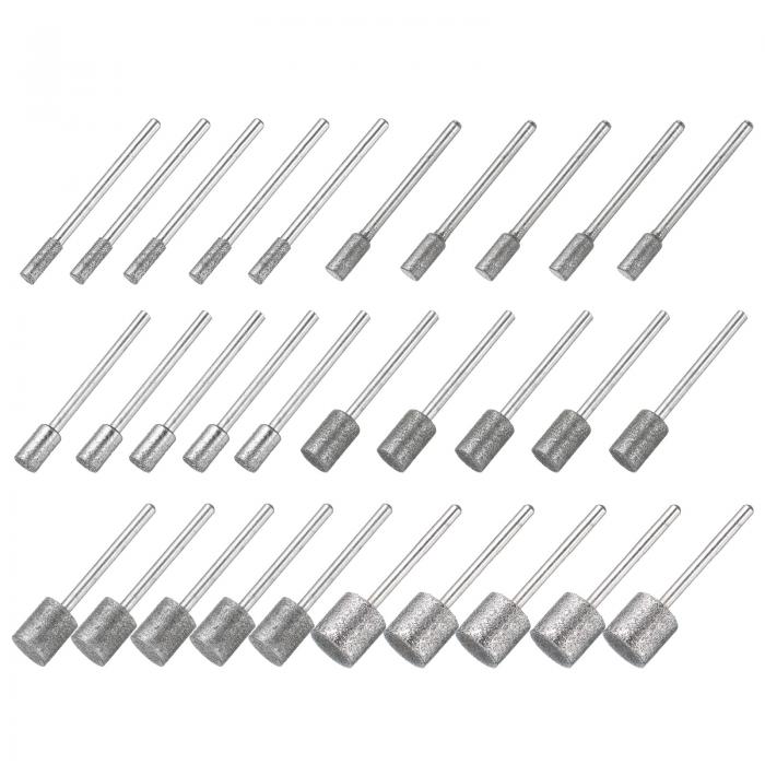 uxcell ダイヤモンド研削バー ドリルビット 1/8