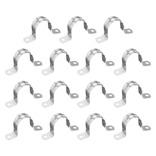 uxcell 15個35mm(1-3/8")ケーブルクランプ 304ステンレス鋼被覆クッション付き絶縁ケーブルクランプ2穴U字ストラップクランプ ラインパイプホースワイヤーコード取り付け用 シルバー uxcell 15個35mm(1-3/8")ケーブルクランプ 304ステンレス鋼被覆クッション付き絶縁ケーブルクランプ2穴U字ストラップクランプ ラインパイプホースワイヤーコード取り付け用 シルバー
