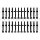uxcell ナットとワッシャー付きM10x75mmスクエアネックキャリッジボルト 25セット304ステンレススチールラウンドヘッドスクエアネックコーチボルトス...