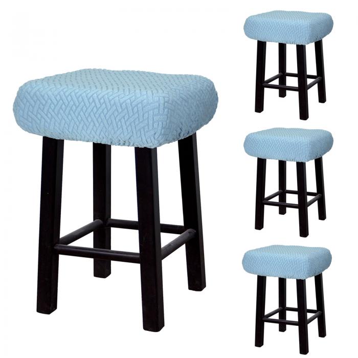 uxcell 4個 スツールカバー 長方形 バースツールカバー サドルシートカバー 木製メタルベンチチェア用 ..