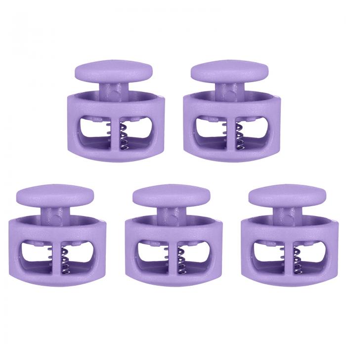 uxcell 5個のプラスチックコードロック、ダブルホールスプリングトグルストッパークリップ、ドローストリング、パラコード、バッグ、衣類、手袋のひもロック交換用...