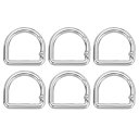 uxcell D 形スプリングスナップキーチェーンクリップ 27mm メタル トリガーキーチェーンフッククリップキーフックバックル 財布ウォレットベルトハードウ...
