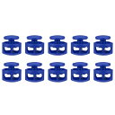 uxcell 10個のプラスチックコードロック ダブルホール スプリング トグル ストッパー クリップ エラスティック クラ スプ ロック ファスナー ドロース...