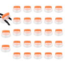 uxcell 25個 アソートカラープラスチックスプリングコードロック ダブルホールスライダートグルクリップエンドストッパーファスナー ドローストリングパラコー...