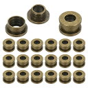PATIKIL 5mm(1/5インチ) 真鍮製ホールアイレット 20個 フラット自己裏打ちグロメットとワッシャー 靴 衣類 クラフト バッグ レザークラフト用 ブロンズ
