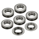 PATIKIL 15.5mm(5/8インチ) ソリッド真鍮製ホールアイレット 6個 アーク表面自己裏打ちグロメット シューズ 衣類 クラフト バッグ レザークラフト用 黒