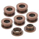 PATIKIL 8mm(1/3インチ) 真鍮製ホールアイレット 6個 フラット自己裏打ちグロメットとワッシャー 靴 衣類 クラフト バッグ レザークラフト用 レッドブロンズ