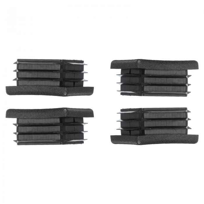 PATIKIL 1-1/2 "プラスチックチューブエンドキャップ 4個の四角い穴プラグ挿入物 丸い鉄管の椅子の脚 ..