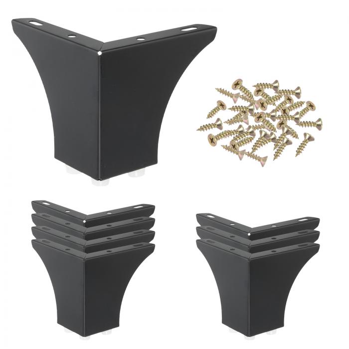 PATIKIL 金属製家具脚 3.94インチ 8個セット 三角形家具脚 DIY 交換脚 モダンスタイル キャビネット カ..