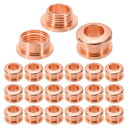 PATIKIL 5mm(1/5インチ) 真鍮製ホールアイレット 20個 アーク表面自己裏打ちグロメット シューズ 衣類 クラフト バッグ レザークラフト用 レッドカッパー
