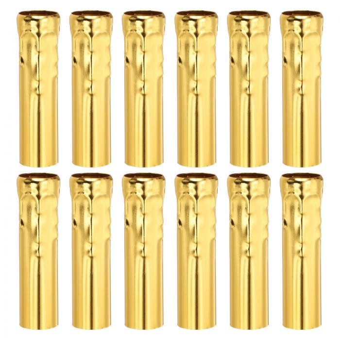 PATIKIL 100 mm トールキャンドルカバースリーブ 12個 金属 E14 シャンデリアソケットスリーブ 垂れ下..