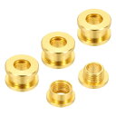 PATIKIL 5mm(1/5インチ) 真鍮製ホールアイレット 4個 フラット自己裏打ちグロメットとワッシャー 靴 衣類 クラフト バッグ レザークラフト用 金色