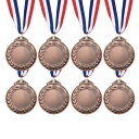 PATIKIL 優勝メダル スポーツゲームイベント 競技 スペリングビーなどに適した首リボン付き 1位 2位 3位賞メダル8個 幅2.5" ブロンズ