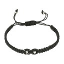 PATIKIL イニシャルブレスレット アルファベットレターBハートブレード黒ロープブレスレット 女性向けカップル用調整可能なパーソナライズギフトフレンドシップ