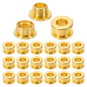 PATIKIL 5mm(1/5インチ) 実体真鍮 穴アイレット 20個 フラット自己裏打ちグロメットとワッシャー 靴 衣類 クラフト バッグ レザークラフト用 模造金