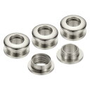 PATIKIL 7mm(2/7インチ) 真鍮製ホールアイレット 4個 アーク表面自己裏打ちグロメット シューズ 衣類 クラフト バッグ レザークラフト用 シルバートーン