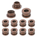 PATIKIL 5mm(1/5インチ) ソリッド真鍮ホールアイレット 10個 フラット自己裏打ちグロメットとワッシャー 靴 衣類 クラフト バッグ レザークラフト用 レッドブロンズ