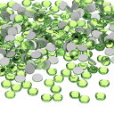 PATIKIL 1600個 SS20 ラウンド フラットバック 水晶 4.6-4.8mm ガラス ラインストーン 宝石 ダイヤモンド DIY 工芸品 衣類 靴 ネイルアート デコレーション用 ライト緑