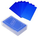 PATIKIL 0.21mmメタル名刺 100枚セット 空ホワイト名刺レー ザー彫刻用アルミニウム DIYギフトカード用 ダークブルー