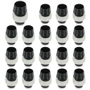 PATIKIL 5 mm 発光ダイオードホルダー 20個 プラスチック フラットLEDホルダークリップ マウントブ ラケット ソケットキャップ 固定リング付き ランプ電球ベゼル マウントパネル LEDディスプレイ用 黒