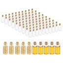 PATIKIL 5 ml タイニーガラスボトルバイアル 100 個ミニクリアボトルガラス空瓶コルクストッパー付きタイニーバイアルコンテナーパウダークリームアートクラフト