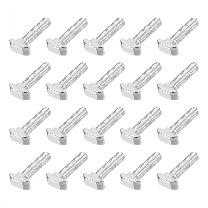 PATIKIL M8x25 槌ヘッド ボルト T ネジ、20 個 T スロット ドロップイン ボルト 槌ヘッド ボルト、4040 シリーズ ヨーロッパ標準アルミプロファイル用