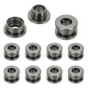 PATIKIL 5mm(1/5インチ) ソリッド真鍮ホールアイレット 10個 フラット自己裏打ちグロメットとワッシャー 靴 衣類 クラフト バッグ レザークラフト用 黒