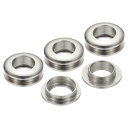 PATIKIL 10mm(2/5インチ) ソリッド真鍮製ホールアイレット 4個 アーク表面自己裏打ちグロメット シューズ 衣類 クラフト バッグ レザークラフト用ワッシャー シルバートーン