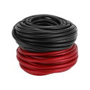 HEROFFIX 1個のグラウンドワイヤー 完全に絶縁された&ソフトタッチジャケット パワーワイヤー8ゲージ12V 50FT ブラック レッドCCA