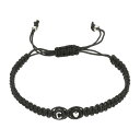 PATIKIL イニシャルブレスレット アルファベットレターCハートブレイデッド黒ロープブレスレット 女性向けカップル用調整可能なパーソナライズギフトフレンドシ...