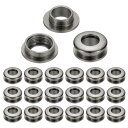 PATIKIL 8mm(1/3インチ) ソリッド真鍮製ホールアイレット 20個 アーク表面自己裏打ちグロメットとワッシャー 靴 衣類 クラフト バッグ レザークラフト用 黒