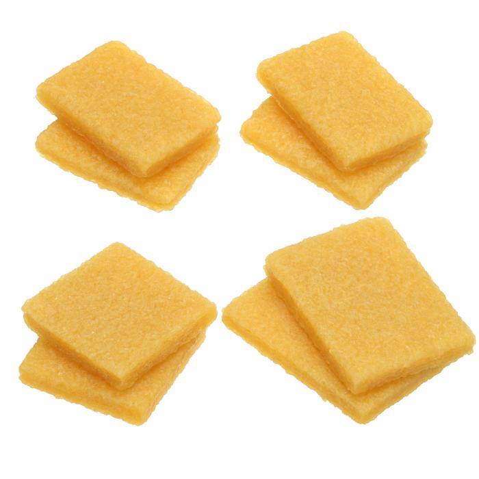 PATIKIL 残留ゴム消しゴム、8個50x70x10mm/50x50x10mm/50x35x10mm/50x35x8mm 接着剤ピックアップ消しゴム 接着剤リムーバークリーニングツール ペーパークラフトサンディングベルトディスクスケートボード用 イエロー