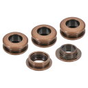 PATIKIL 8mm(1/3インチ) 真鍮製ホールアイレット 4個 アーク表面自己裏打ちグロメット 靴 衣類 クラフト バッグ レザークラフト用 レッドブロンズ