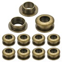 PATIKIL 7mm(2/7インチ) ソリッド真鍮ホールアイレット 10個 アーク表面自己裏打ちグロメット 靴 衣類 クラフト バッグ レザークラフト用 ブロンズ