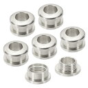 PATIKIL 5mm(1/5インチ) 実体真鍮 穴アイレット 6個 アーク表面自己裏打ちグロメット 靴服クラフトバッグレザークラフト用ワッシャー付き 模擬銀