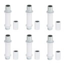 PATIKIL ストレートパイプランプステムロッドキット 6セットM10炭素鋼40mm(1.57インチ)長ダブルエンドスレッドロッド テーブルランプ シャンデリ...