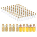 PATIKIL 4 ml タイニーガラスボトルバイアル 100 個ミニクリアボトルガラス空瓶コルクストッパー付きタイニーバイアルコンテナーパウダークリームアートクラフト