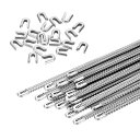 PATIKIL 20個8"304ステンレススチールメタルスチール螺旋コルセットボニング 5mm幅 20個 ボニング先端を備えたメタルボニング コルセット 縫製 衣装 製作 フープスカート カラー(5mm WIDE)