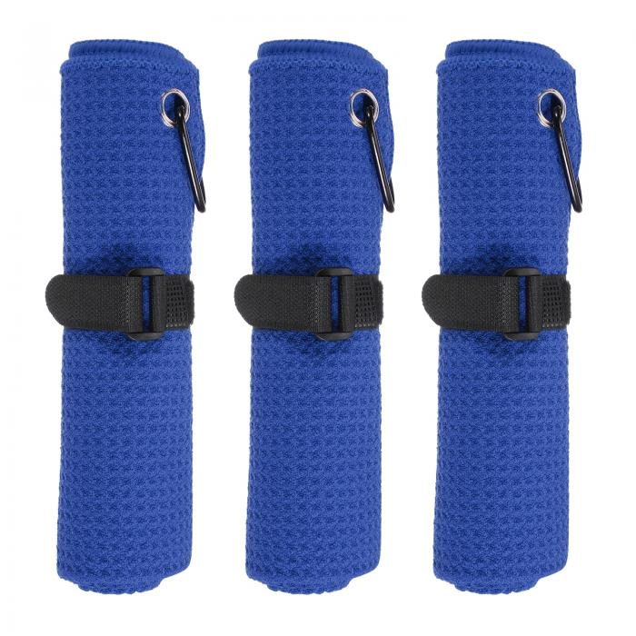 PATIKIL 16 x 16インチ マイクロファイバーゴルフタオル 3パック トライフォールドゴルフタオル ワッフ..