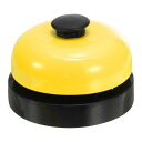 PATIKIL デスクコールベル 直径6.4 cm ディナーデスクのフロントベル サービス用 金属 防錆構造 ホテル レストラン 受付エリア 倉庫用 黒/イェロ...